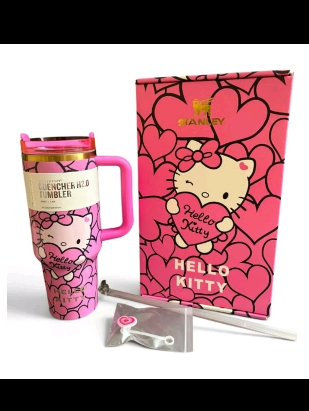 Limited Stanley Hello Kitty Quencher H2.0 Tumbler - Pink